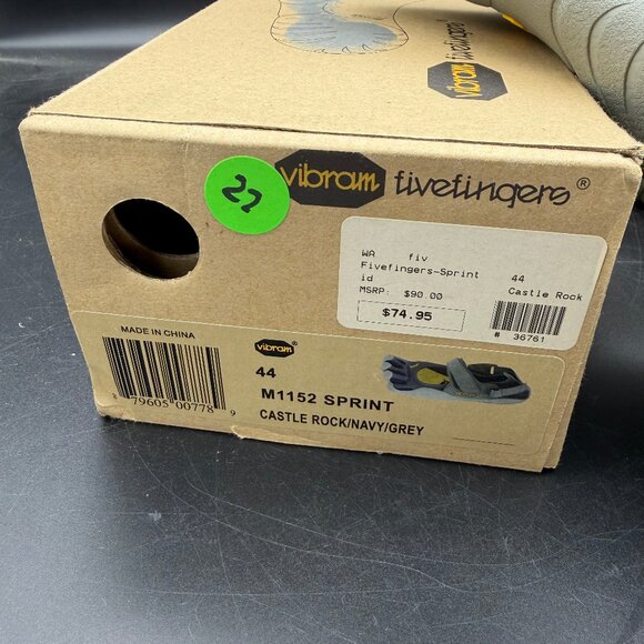 New Men's Vibram FiveFingers M118 Sprint Shoes Size 44 Castle Rock Blue - Picture 6 of 8